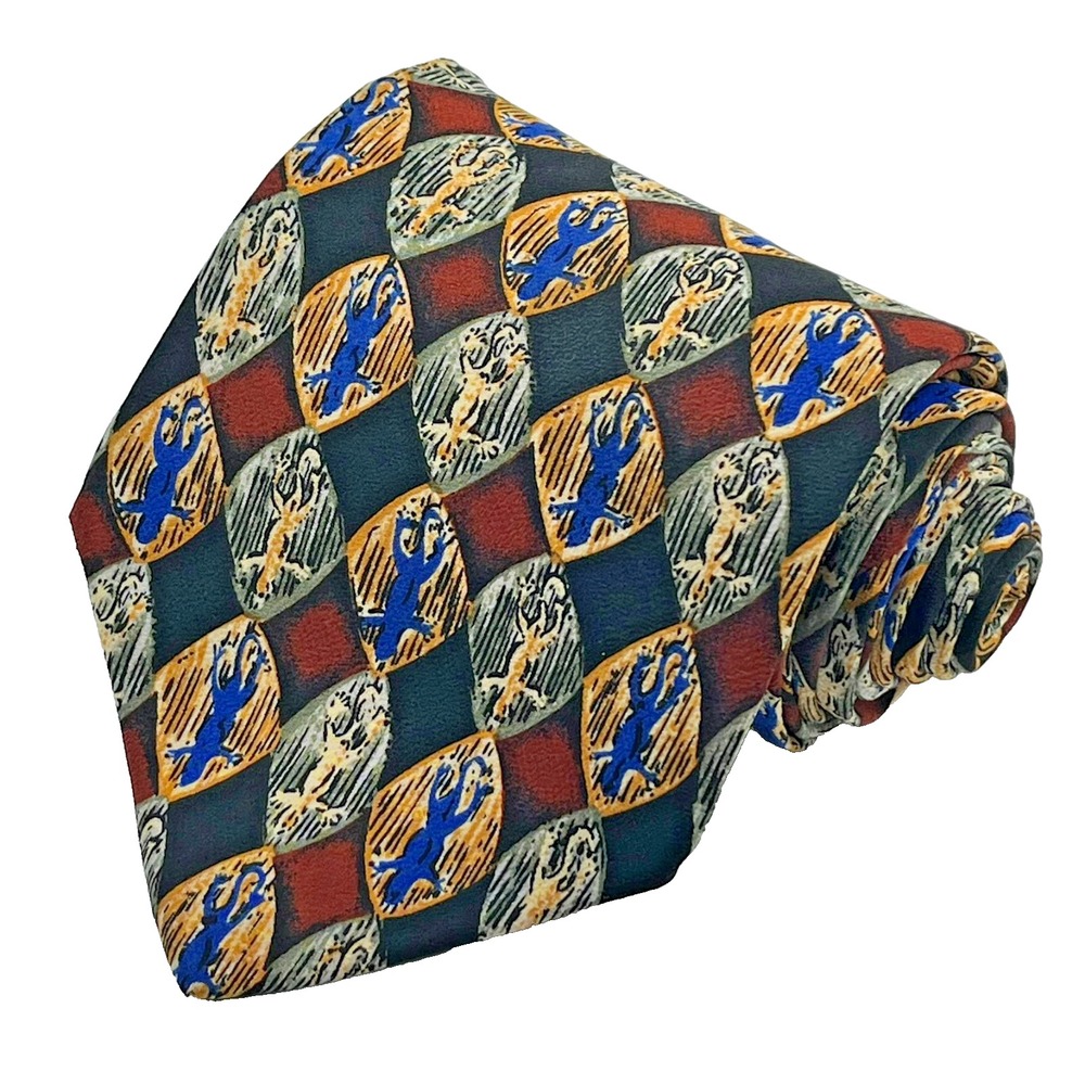 J.‎ Garcia Gekko Collection 7 Silk Men's Necktie Abstract Colorful Made In USA